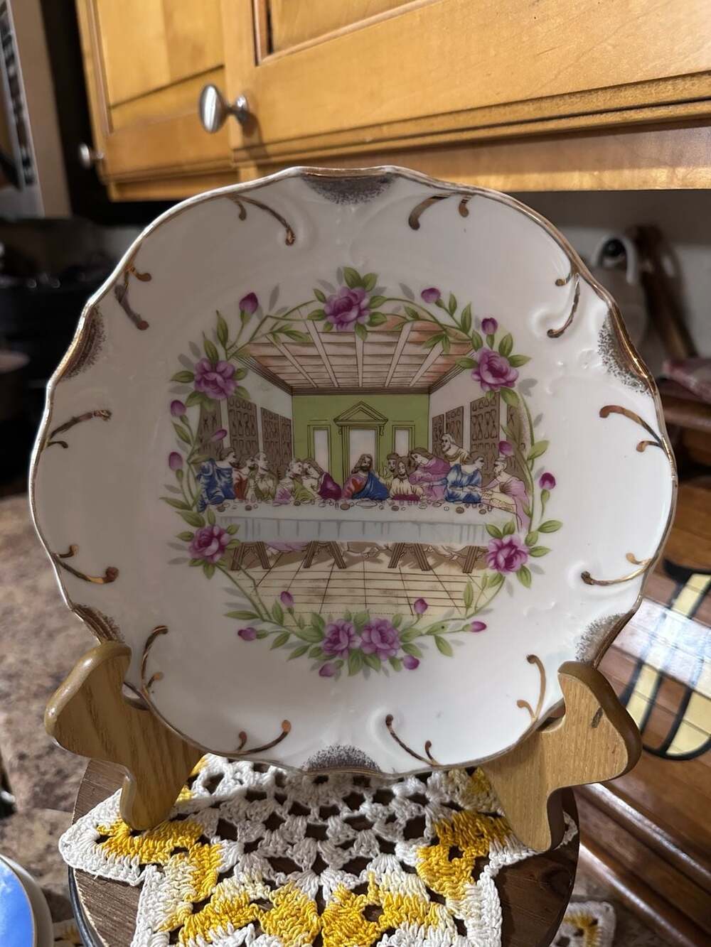 Mid-State Products Co. The Last Supper Decorative Plate 18K Gold Trim